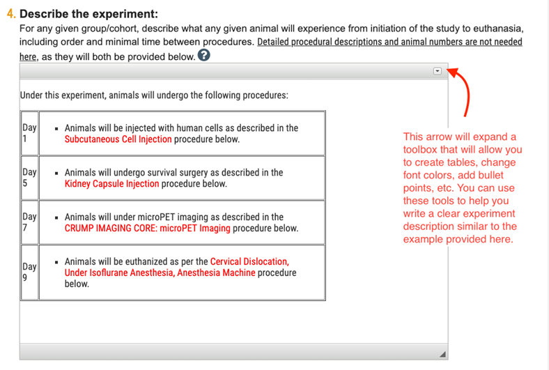 Screenshot for RATS Quick Tip: Formatting Experiments
