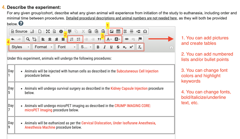 Screenshot for RATS Quick Tip: Formatting Experiments